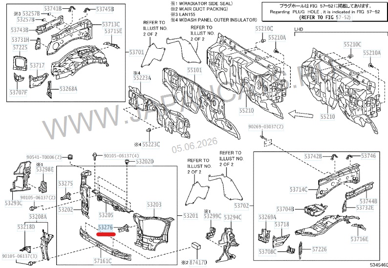 Крепление фары левое переднее TOYOTA HILUX GUN125 53276-KK010 4 ракурс