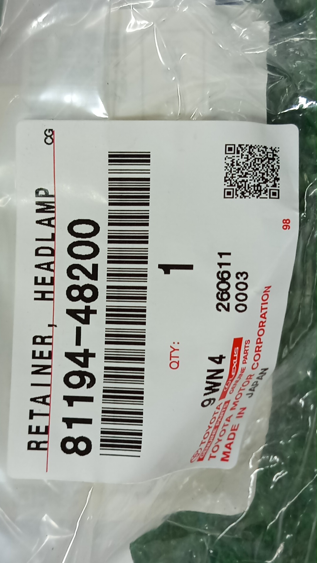 Крепление фары левое LEXUS RX350 TALA10 81194-48200 3 ракурс