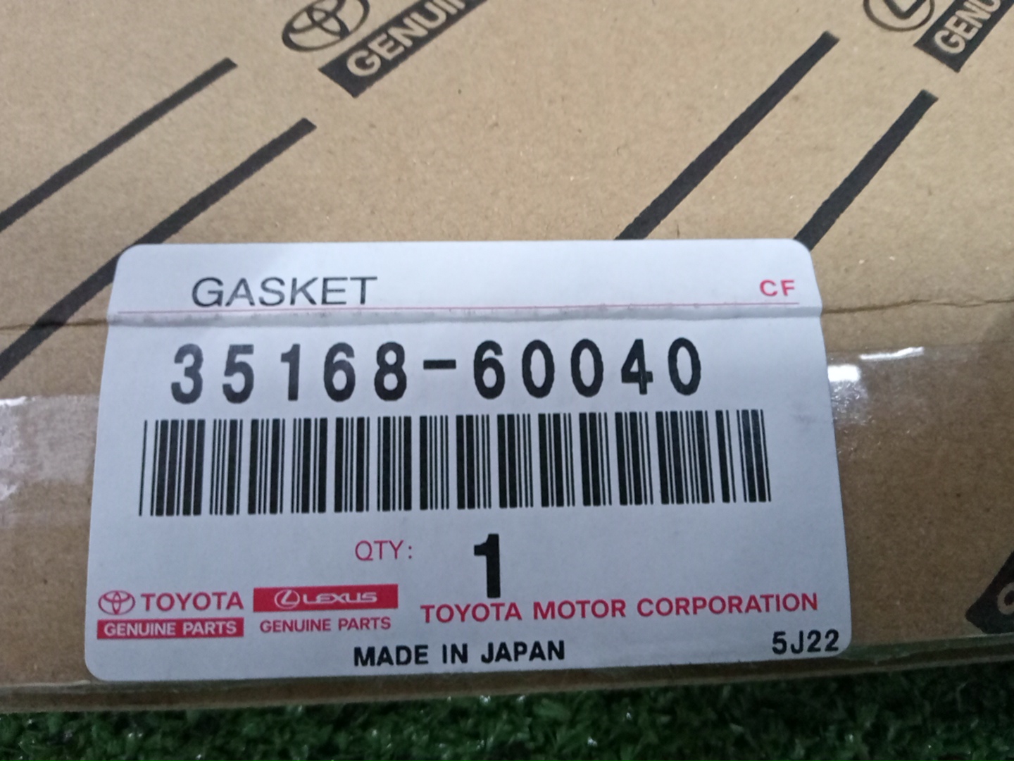 Прокладка поддона акпп TOYOTA LAND CRUISER FJA300W F33A-FTV 35168-60040 3 ракурс