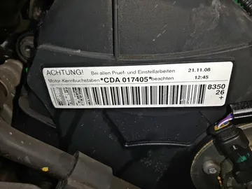 ДВИГАТЕЛЬ НА AUDI A3 8PA CDAA
