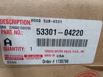 КАПОТ НА TOYOTA TACOMA GRN305L