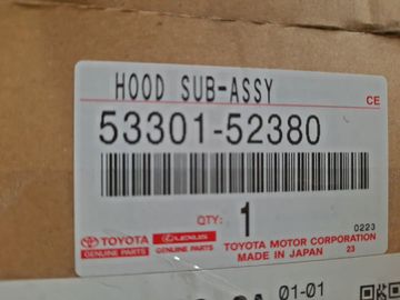 КАПОТ 53301-52380 009Y0001171 НА TOYOTA PROBOX NCP160