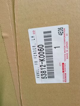 КРЫЛО 53812-K0060 013W0099522 НА TOYOTA YARIS MXPA10