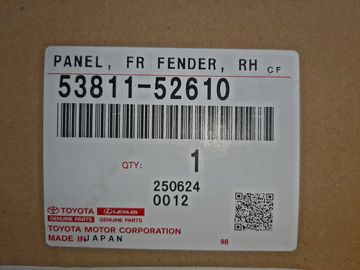 КРЫЛО 53811-52610 013W0095225 ОРИГИНАЛ! ЯПОНИЯ! НА TOYOTA AQUA MXPK10