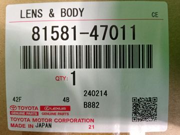 СТОП 81581-47011 284Y0000777 НА TOYOTA PRIUS ZVW50